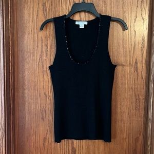 🤑SALE 3 for $20!🤑 WHouse/Black Market sparkly ribbed tank w/sequins, NWOT, L